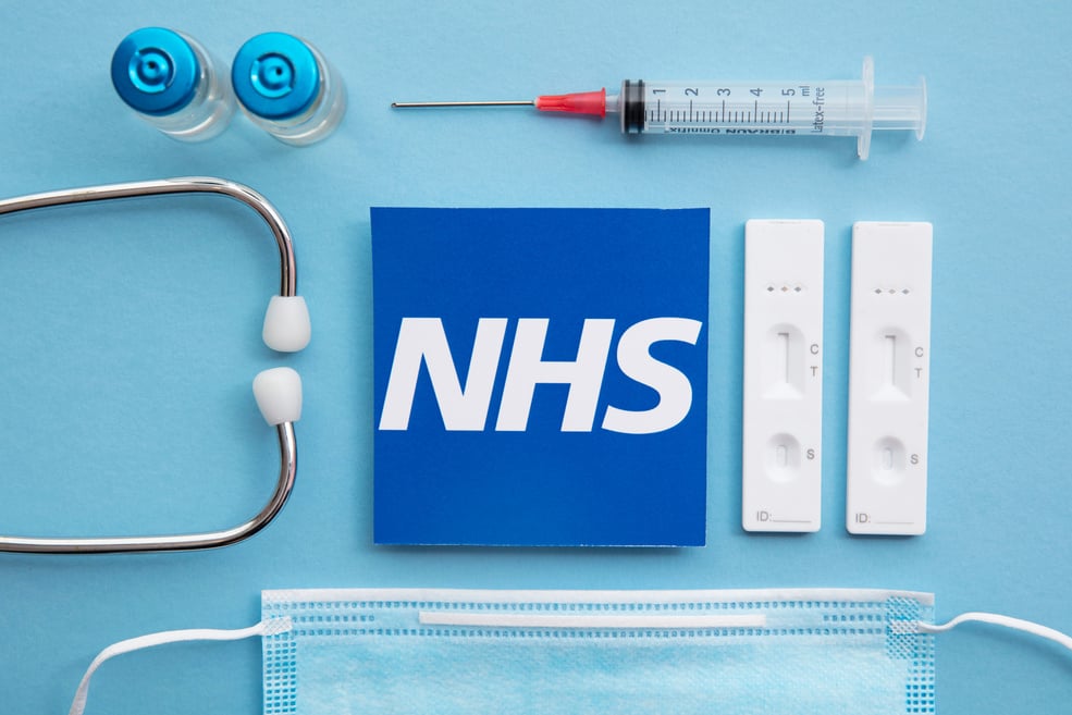 NHS Logo with Medical Supplies